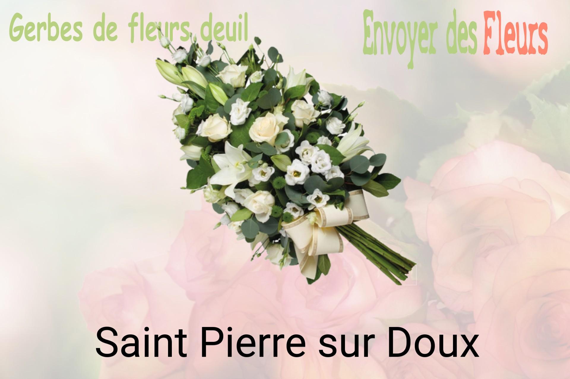 Gerbe de fleurs de deuil livrée à Saint-Pierre-sur-Doux